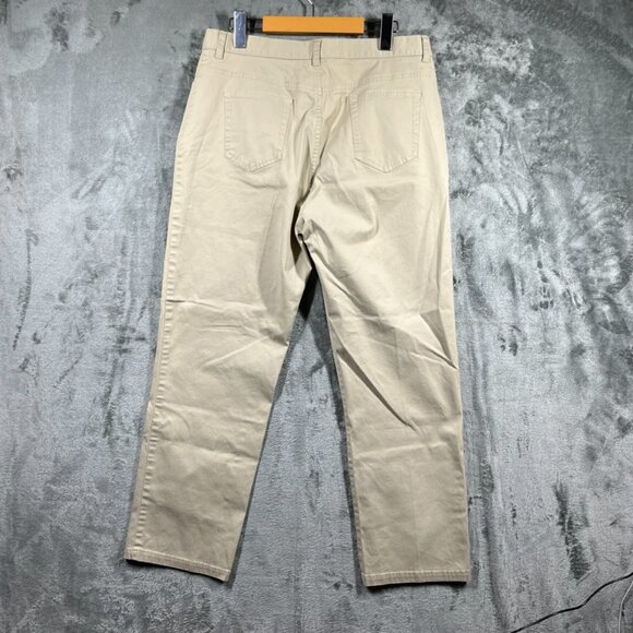 Anne Klein Sports Pants Size 14 Beige 5 Pockets Stretch Casual Cream - Like NEW - Picture 7 of 10